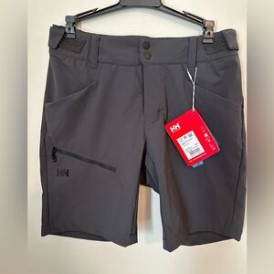 NWT Helly Hansen Womens Blaze Softshell Gray Shorts Size Small
